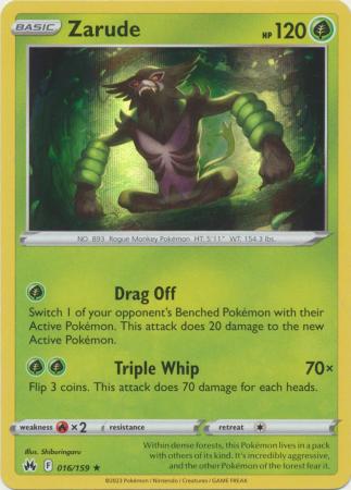 Zarude 016 159 Holo Rare Crown Zenith Singles Zarude 016 159 Holo Rare Crown Zenith Singles