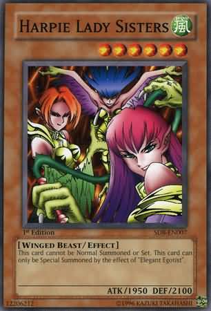Harpie Lady Sisters SD8 EN007 Common 1st Edition Harpie Lady Sisters SD8 EN007 Common 1st Edition