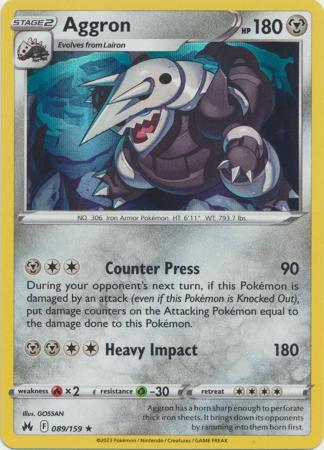 Aggron 089 159 Holo Rare Crown Zenith Singles Aggron 089 159 Holo Rare Crown Zenith Singles