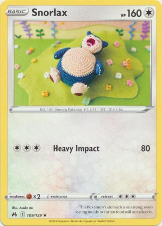 Snorlax 109 159 Rare Crown Zenith Singles Snorlax 109 159 Rare Crown Zenith Singles