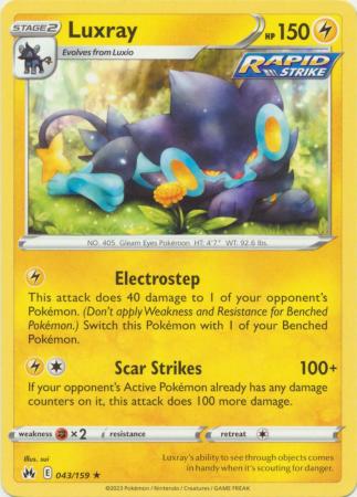Luxray 043 159 Rare Crown Zenith Singles Luxray 043 159 Rare Crown Zenith Singles