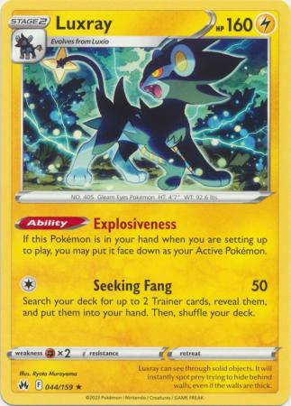 Luxray 044 159 Rare Crown Zenith Singles Luxray 044 159 Rare Crown Zenith Singles