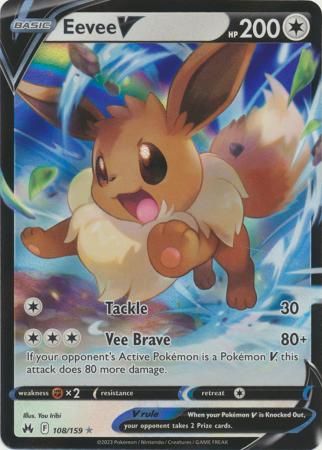 Eevee V Gold Metal Pokemon Card 