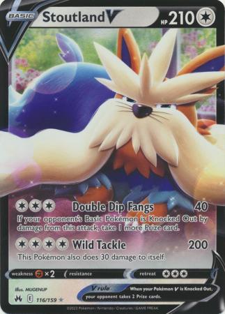 Stoutland V 116 159 Ultra Rare Crown Zenith Singles Stoutland V 116 159 Ultra Rare Crown Zenith Singles