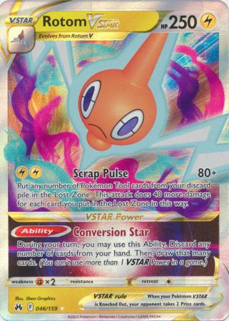 Rotom VSTAR 046 159 Ultra Rare Crown Zenith Singles Rotom VSTAR 046 159 Ultra Rare Crown Zenith Singles