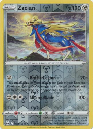Zacian & Zamazenta - 094/159-097/159 - Crown Zenith - Pokemon Legendary  Card Set - Holo or Reverse