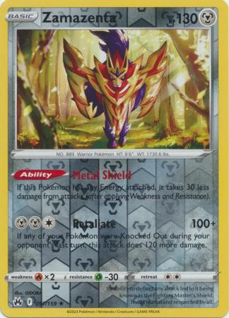 Zacian & Zamazenta - 094/159-097/159 - Crown Zenith - Pokemon Legendary  Card Set - Holo or Reverse