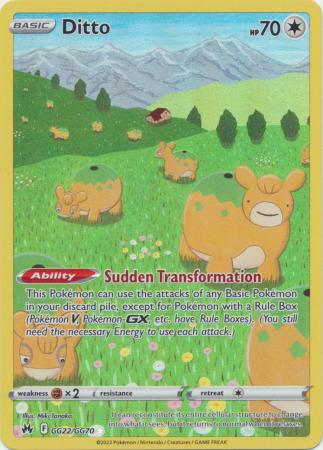  Pokemon - Ditto 107/159 - Crown Zenith - Holo Rare