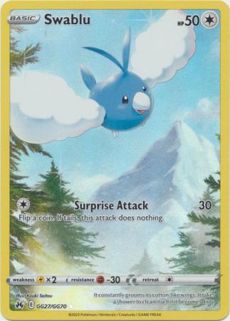 Swablu GG27 GG70 Holo Rare Swablu GG27 GG70 Holo Rare