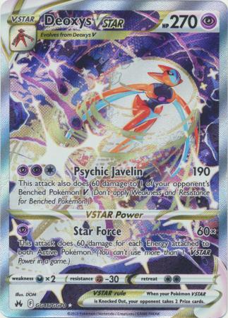 Deoxys VSTAR - Crown Zenith Pokémon card