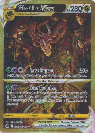 Pokémon TCG Giratina VStar GG69/GG70 Gold Alt Art - Crown Zenith