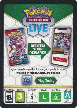 20 for $2 Pokemon TCG Live unused online Code cards - See Description!