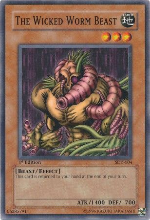 The Wicked Worm Beast SDK 004 Common 1st Edition Starter Deck Kaiba SDK 1st Edition Singles The Wicked Worm Beast SDK 004 Common 1st Edition Starter Deck Kaiba SDK 1st Edition Singles