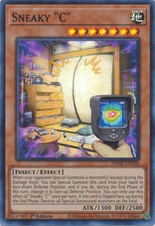 Sneaky C PHHY EN030 Super Rare 1st Edition Sneaky C PHHY EN030 Super Rare 1st Edition