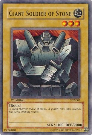 Giant Soldier of Stone SDP 007 Common 1st Edition Starter Deck Pegasus SDP 1st Edition Singles Giant Soldier of Stone SDP 007 Common 1st Edition Starter Deck Pegasus SDP 1st Edition Singles