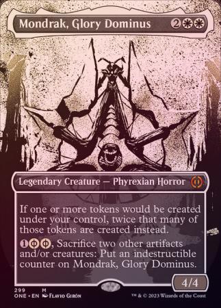 Mondrak, Glory Dominus borderless #299 Foil from Phyrexia