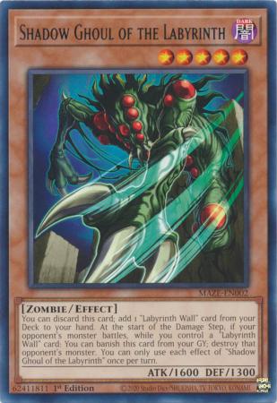 Shadow Ghoul of the Labyrinth MAZE EN002 Rare 1st Edition Maze of Memories 1st Edition Singles Shadow Ghoul of the Labyrinth MAZE EN002 Rare 1st Edition Maze of Memories 1st Edition Singles
