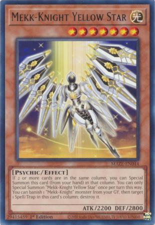Mekk Knight Yellow Star MAZE EN044 Rare 1st Edition Maze of Memories 1st Edition Singles Mekk Knight Yellow Star MAZE EN044 Rare 1st Edition Maze of Memories 1st Edition Singles