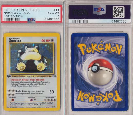 1999 Pokemon WOTC Jungle Set Snorlax 1st Edition Holo online 11/64 Graded PSA 5