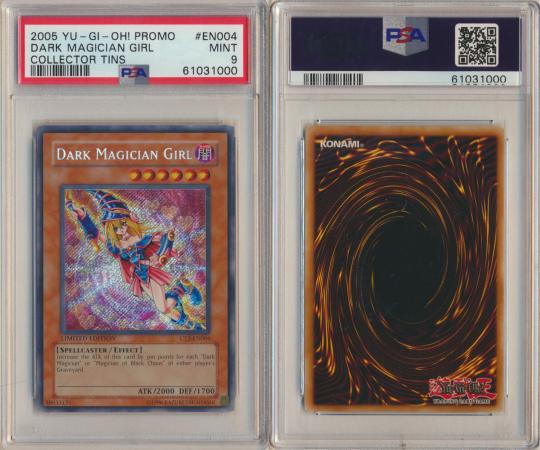 Yu-Gi-Oh Dark Magician Girl CT2-EN004 Secret Rare 2005 Promo sold MINT WITH TIN