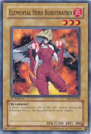 Elemental Hero Burstinatrix YSD EN008 Common 1st Edition Starter Deck GX 2006 YSD 1st Edition Singles Elemental Hero Burstinatrix YSD EN008 Common 1st Edition Starter Deck GX 2006 YSD 1st Edition Singles