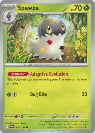 Spewpa 009 198 Common Scarlet Violet Base Set Singles Spewpa 009 198 Common Scarlet Violet Base Set Singles