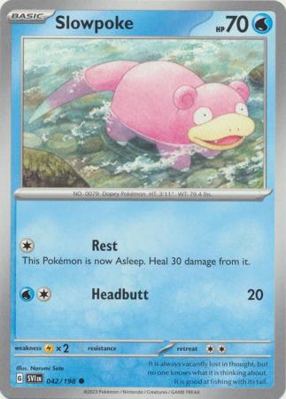 Slowpoke 042 198 Common Scarlet Violet Base Set Singles Slowpoke 042 198 Common Scarlet Violet Base Set Singles