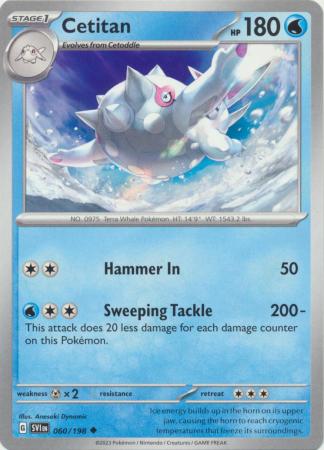 Cetitan 060 198 Uncommon Scarlet Violet Base Set Singles Cetitan 060 198 Uncommon Scarlet Violet Base Set Singles