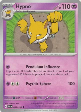Hypno 083 198 Uncommon Scarlet Violet Base Set Singles Hypno 083 198 Uncommon Scarlet Violet Base Set Singles