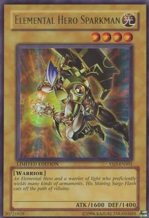 Elemental Hero Sparkman YSD ENS01 Ultra Rare Elemental Hero Sparkman YSD ENS01 Ultra Rare
