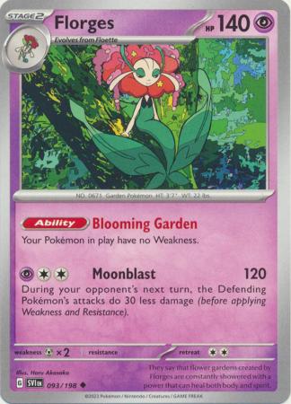 Florges 093 198 Uncommon Scarlet Violet Base Set Singles Florges 093 198 Uncommon Scarlet Violet Base Set Singles