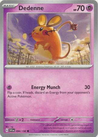 Dedenne 094 198 Common Scarlet Violet Base Set Singles Dedenne 094 198 Common Scarlet Violet Base Set Singles