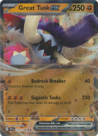 Pokemon - 123/198 - Presa Grande ex (Great Tusk) - Scarlet & Violet Base -  SV1PT