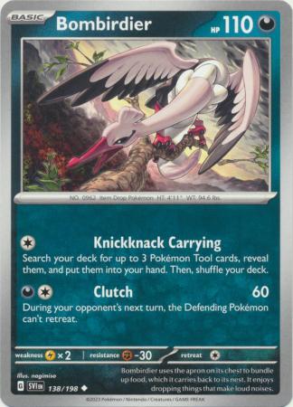 Bombirdier 138 198 Uncommon Scarlet Violet Base Set Singles Bombirdier 138 198 Uncommon Scarlet Violet Base Set Singles