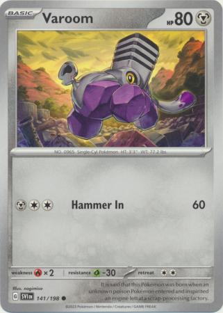 Varoom 141 198 Common Scarlet Violet Base Set Singles Varoom 141 198 Common Scarlet Violet Base Set Singles