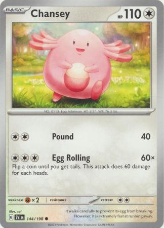 Chansey 144 198 Common Scarlet Violet Base Set Singles Chansey 144 198 Common Scarlet Violet Base Set Singles