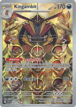 Kingambit Illustration Rare from Scarlet & Violet Base Set! #kingambit, pokemon card