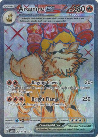 Arcanine ex - 224/198 - Full Art Secret Rare