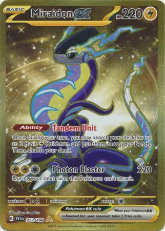 Carte Pokémon Miraidon EX Gold Full Art 253/198 FR - Vinted