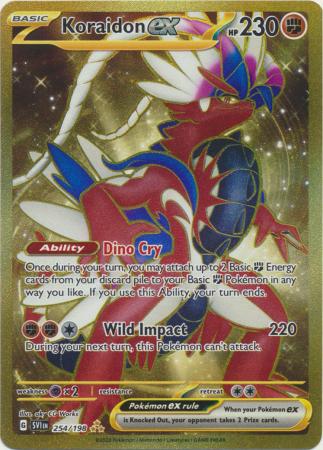 Koraidon EX Gold Card 254/198, Hobbies & Toys, Toys & Games on Carousell