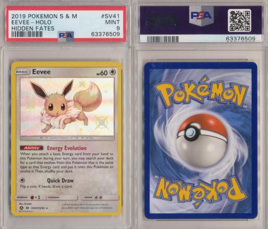 Pokemon 2019 Eevee newest SV41/SV94 PSA Mint 9