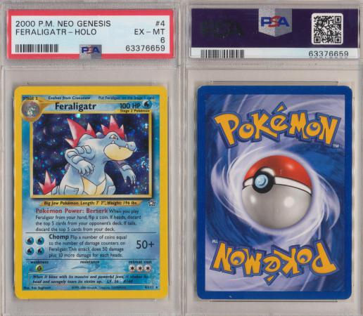 Feraligatr 4 111 PSA 6 EX MT Holo Unlimited Neo Genesis 6659 Feraligatr 4 111 PSA 6 EX MT Holo Unlimited Neo Genesis 6659