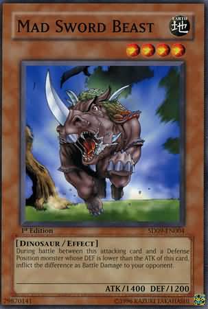 Mad Sword Beast SD09 EN004 Common 1st Edition Structure Deck Dinosaur s Rage 1st Edition Singles Mad Sword Beast SD09 EN004 Common 1st Edition Structure Deck Dinosaur s Rage 1st Edition Singles