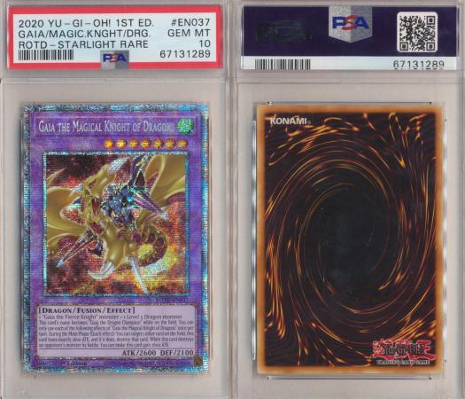 Gaia The Magical Knight Of Dragons ROTD-EN037 PSA 10 Starlight Rare 1s