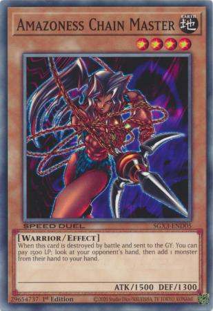 Amazoness Chain Master SGX3 END05 Common 1st Edition Amazoness Chain Master SGX3 END05 Common 1st Edition