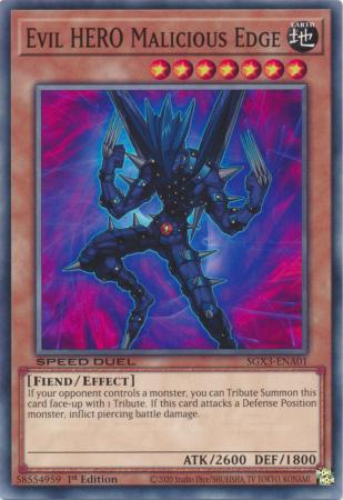 Evil HERO Malicious Edge SGX3 ENA01 Common 1st Edition Evil HERO Malicious Edge SGX3 ENA01 Common 1st Edition