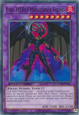 Evil HERO Malicious Fiend SGX3 ENA21 Common 1st Edition Evil HERO Malicious Fiend SGX3 ENA21 Common 1st Edition