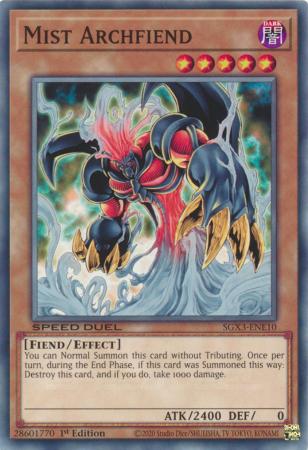 Mist Archfiend SGX3 ENE10 Common 1st Edition Mist Archfiend SGX3 ENE10 Common 1st Edition