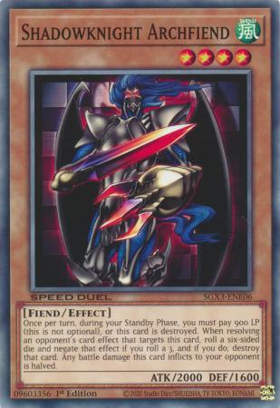Shadowknight Archfiend SGX3 ENE06 Common 1st Edition Speed Duel GX Duelists of Shadows Singles Shadowknight Archfiend SGX3 ENE06 Common 1st Edition Speed Duel GX Duelists of Shadows Singles