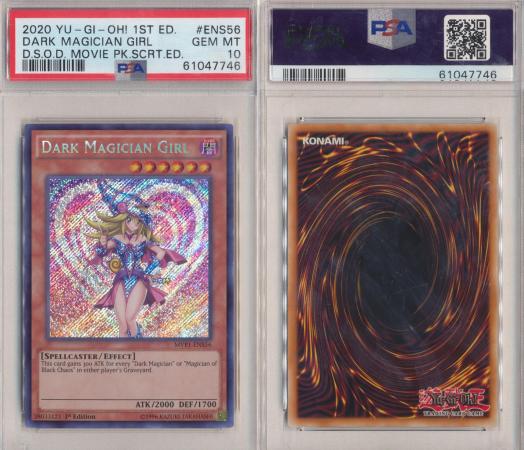 Yu-Gi-Oh PSA store 10 Dark Magician Girl DSOD Secret Rare Movie Pack